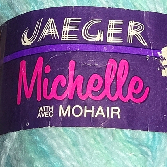 VTG Jaeger Michelle with Avec Mohair Light Blue Green 2 full skeins.50 gr/each - Picture 3 of 5